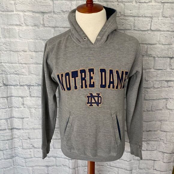 Champs men XS Notre dame pullover Longsleeve hoodie grey - Picture 1 of 9